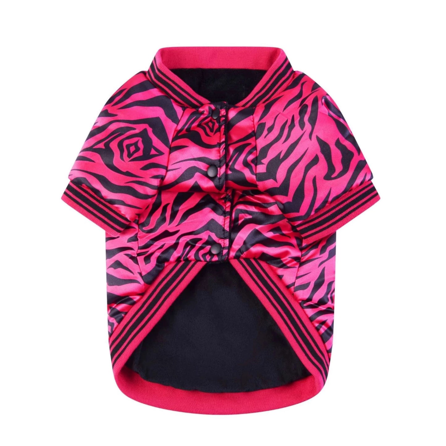 Pink Zebra Dog Jacket