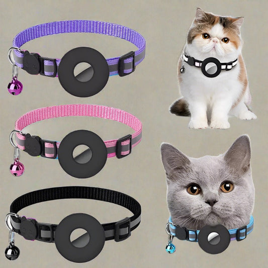 Reflective Collar with Air Tag Holder