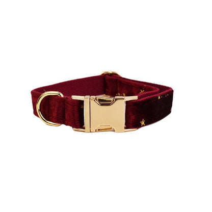 Velvet Pet Collar and Leash