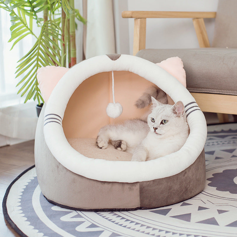 Velvet Cat Hideaway Bed