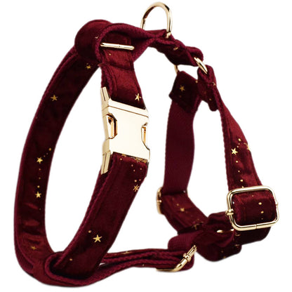 Velvet Pet Collar and Leash