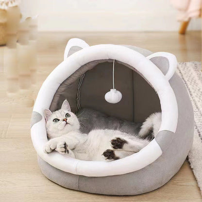 Velvet Cat Hideaway Bed